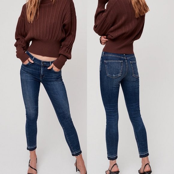 Aritzia Denim - Aritzia Citizens of Humanity Rocket High Rise Skinny Crop Jeans Released Hem 26